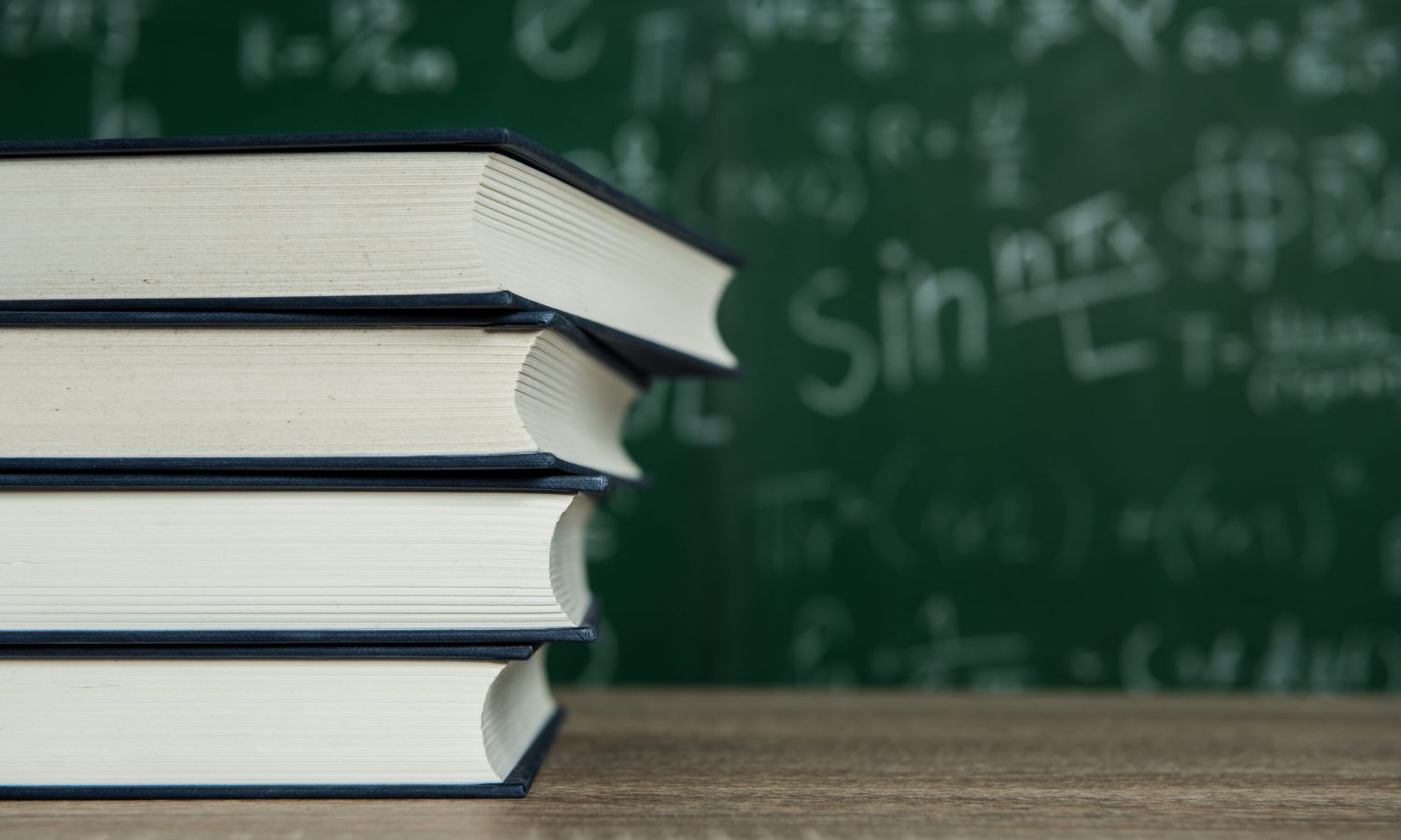 book with green board background